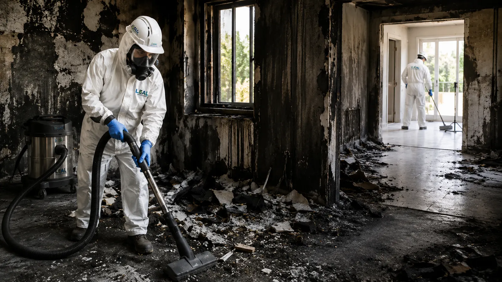 Bonifica post-incendio Leal Coop Ambienti Migliori